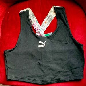 PUMA Black Sports Bra Tight Fit
